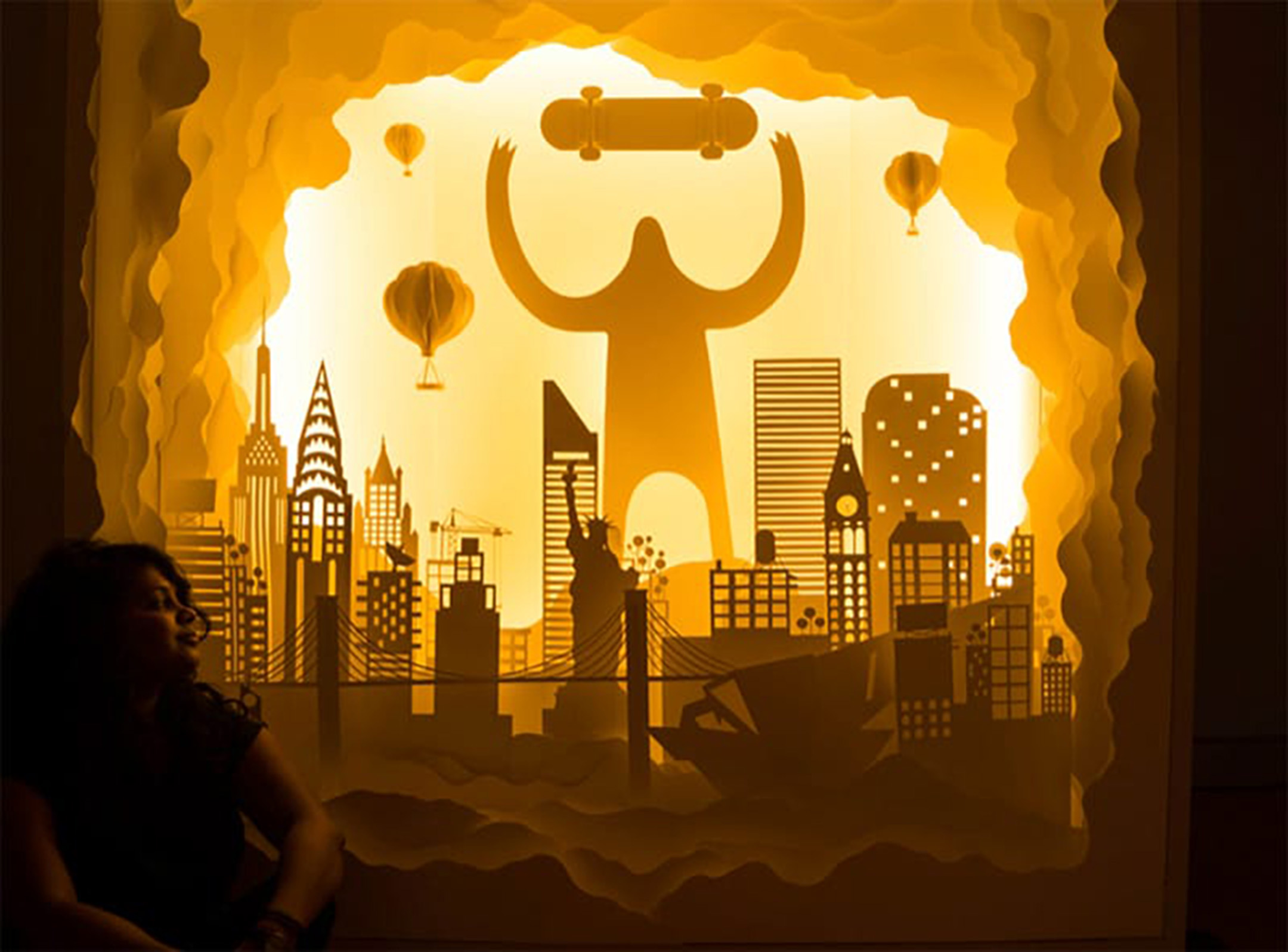 A layered narrative lightbox concept