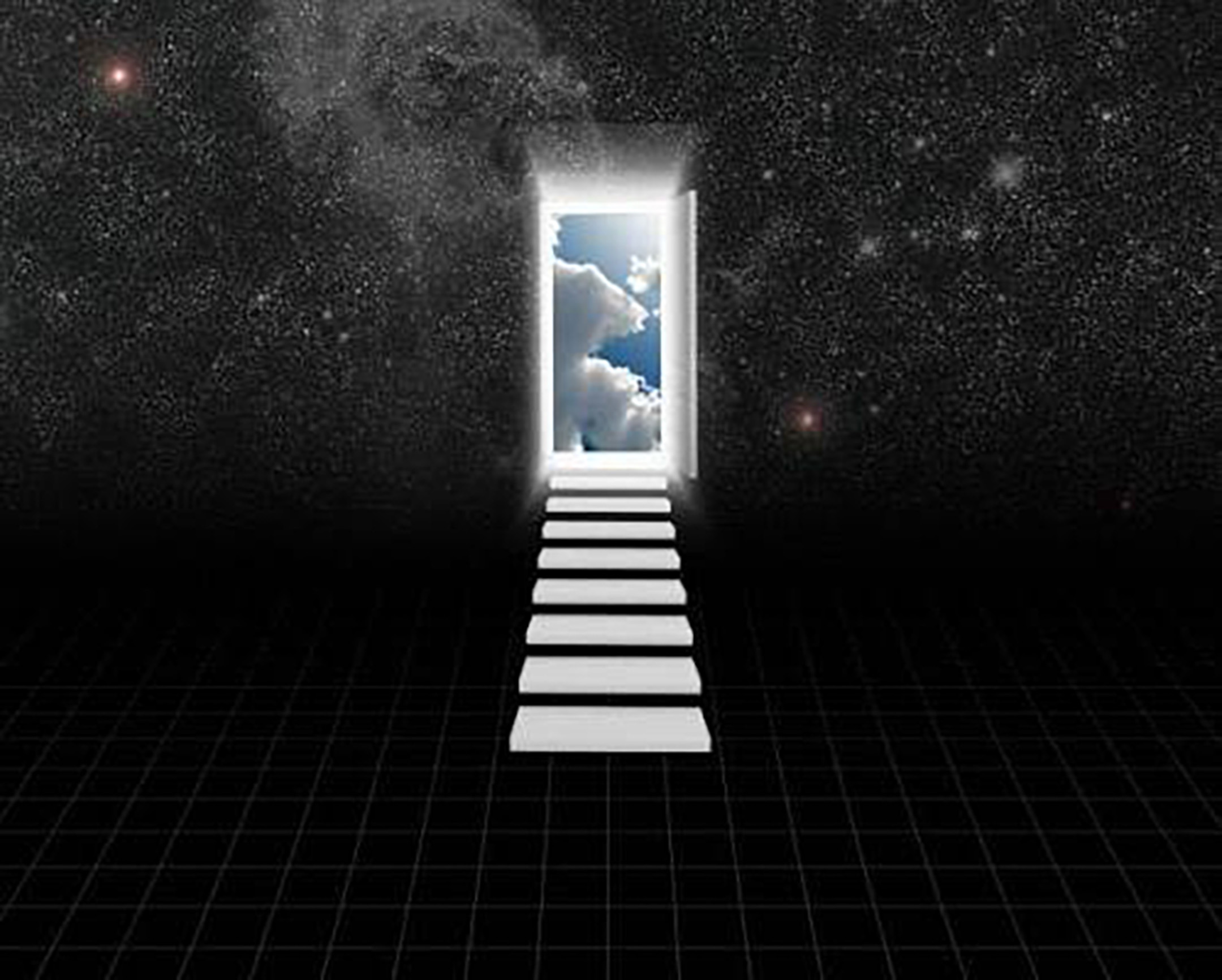 A light-activated portal to another world concept